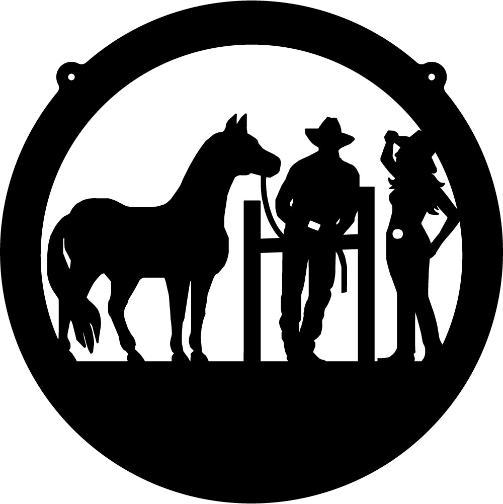Cowboy and cowgirl clipart 