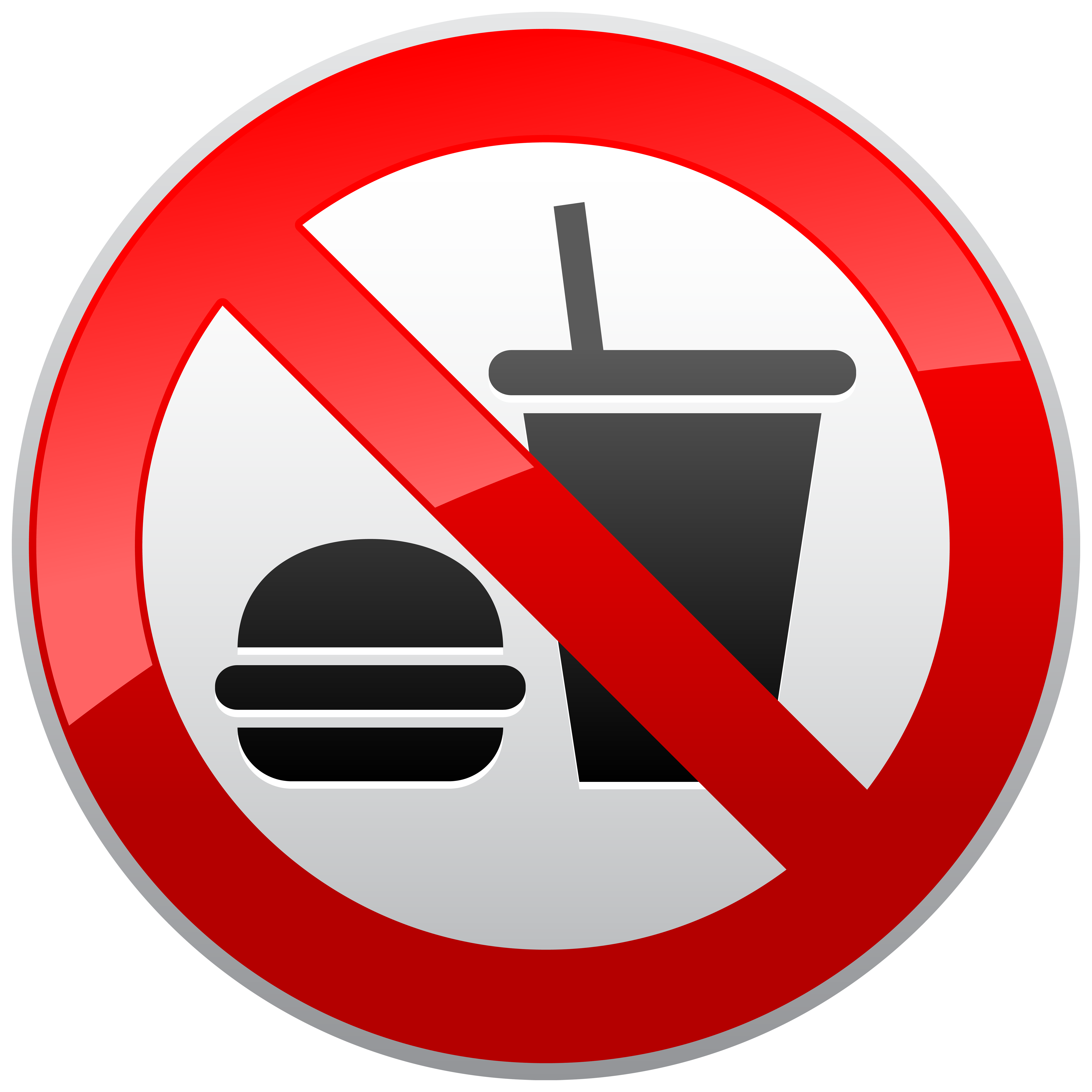 No eating drinking chewing clipart 