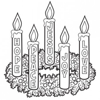 Advent wreath candles clipart 