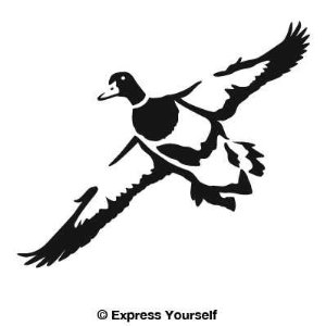 duck clip art black and white flying