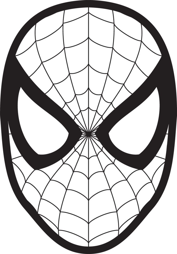 Introducir 37+ imagen spiderman face clipart black and white