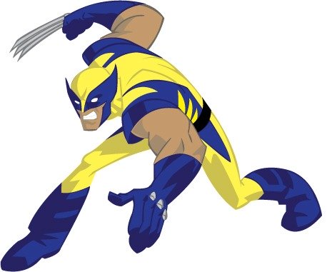 Wolverine child superhero clipart 