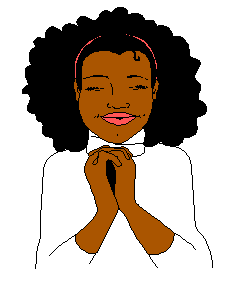 Black Women Praying Clipart 