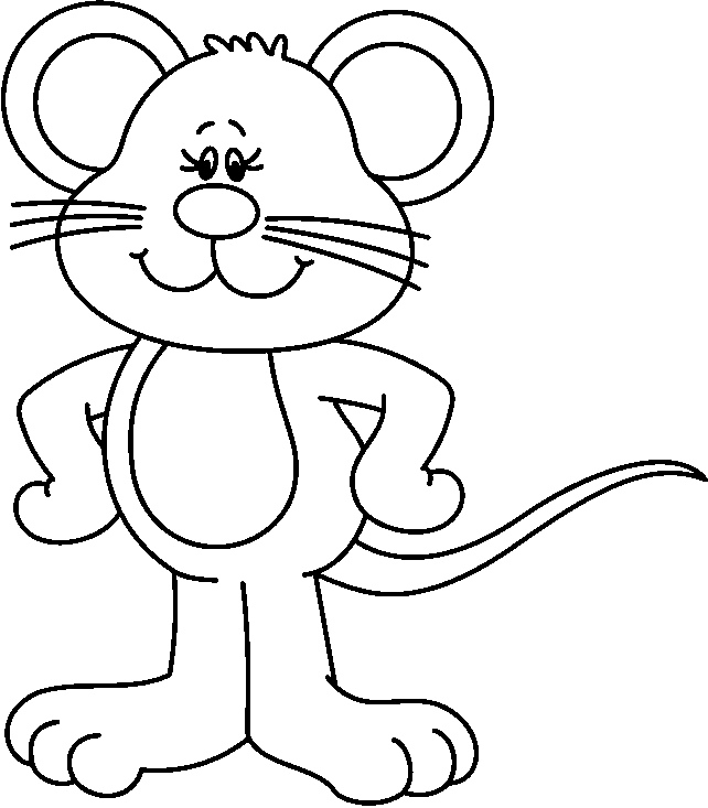 cute mouse clip art black and white - Clip Art Library