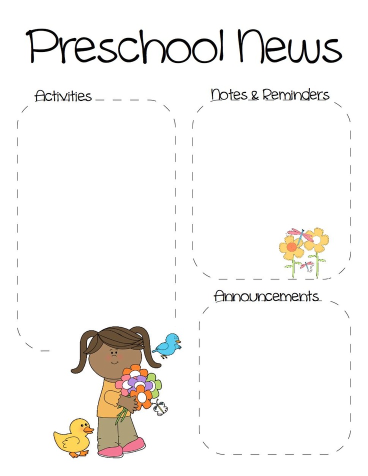 newsletters for preschool parents