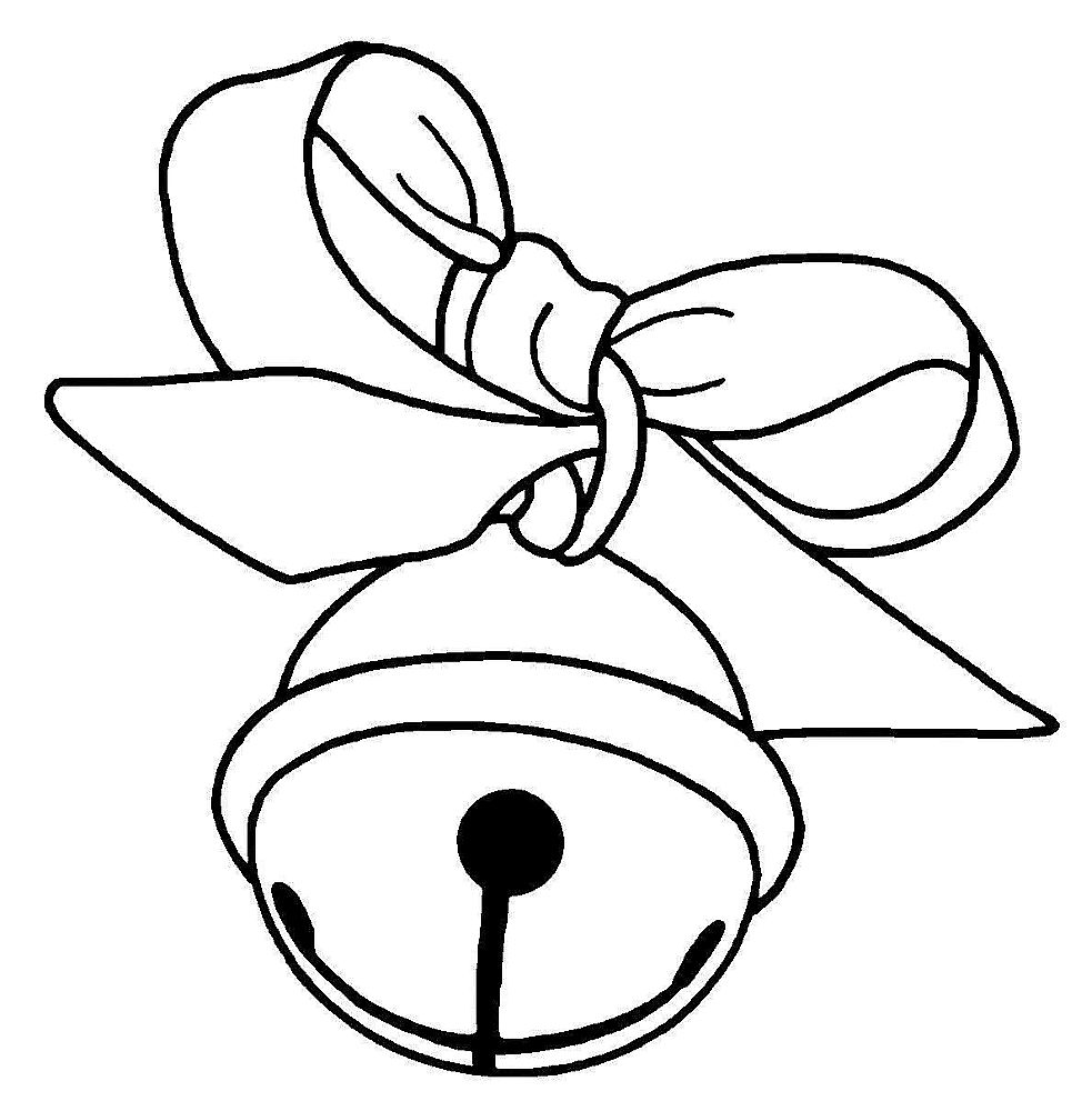 Jingle Bell Black And White Clipart 