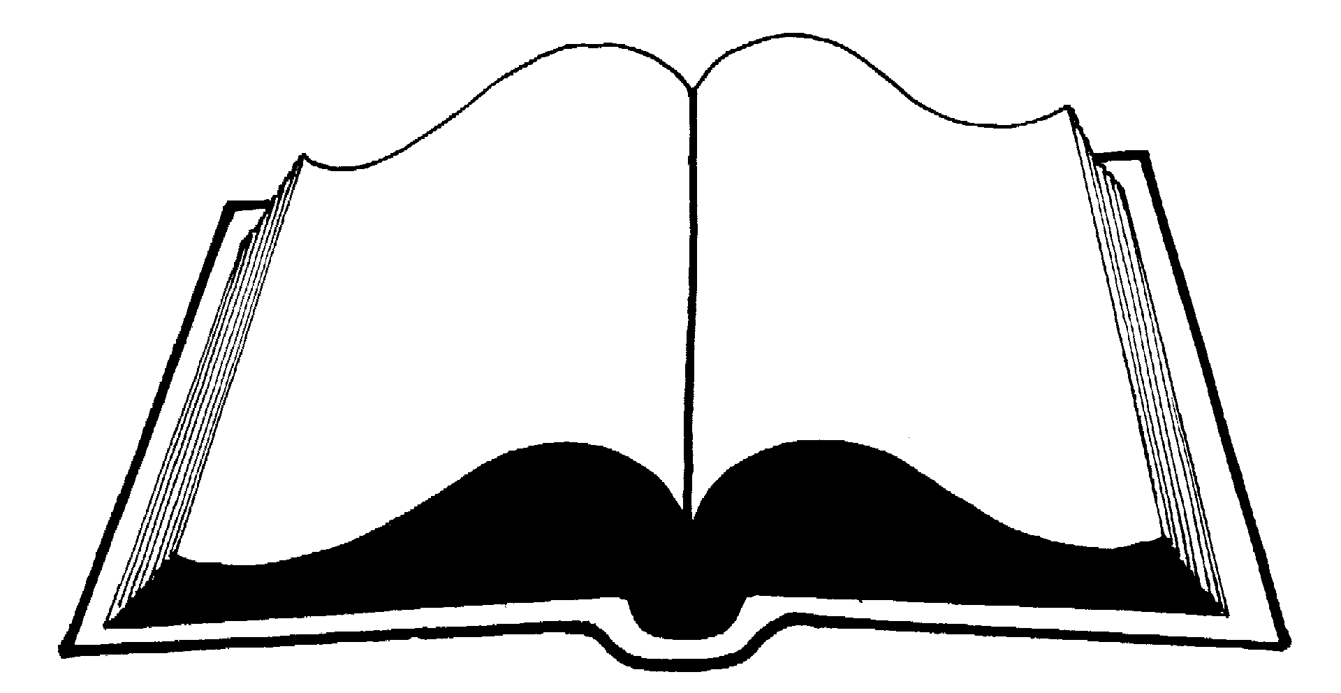 Black Clipart Open Book 12096616 PNG