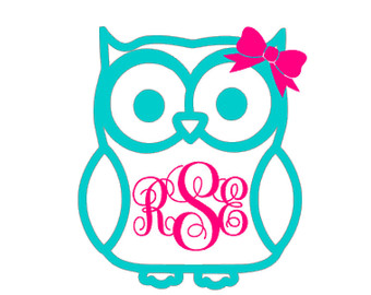 owl monogram svg - Clip Art Library