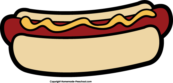 plain hot dog clipart