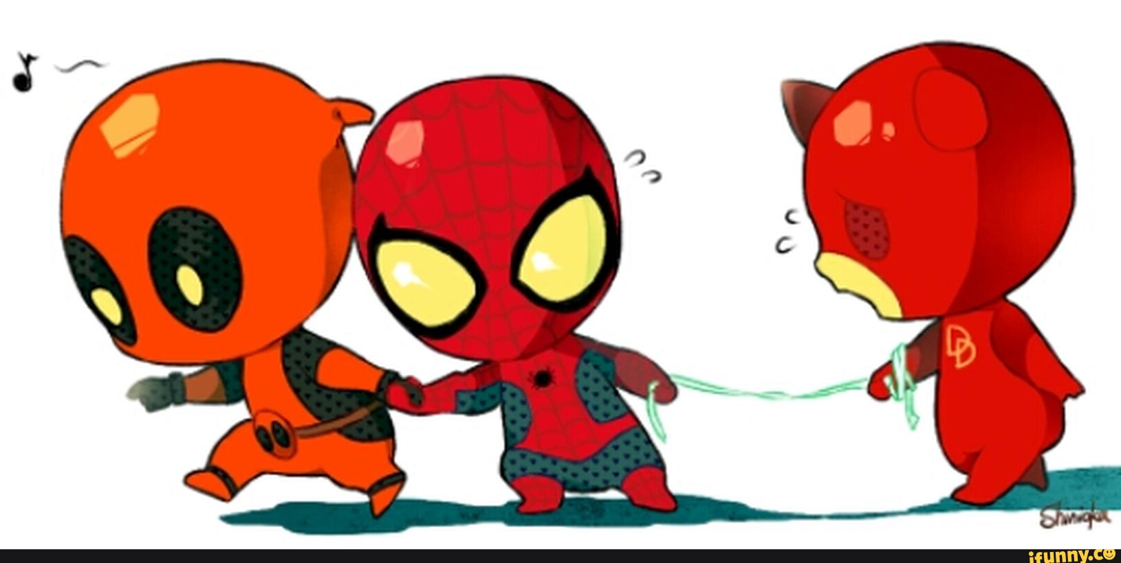spiderman and deadpool fanart - Clip Art Library