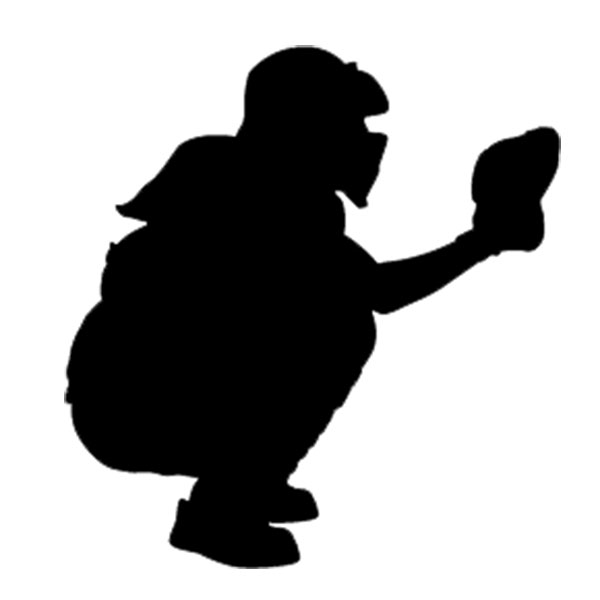 softball catcher silhouette clipart - Clip Art Library