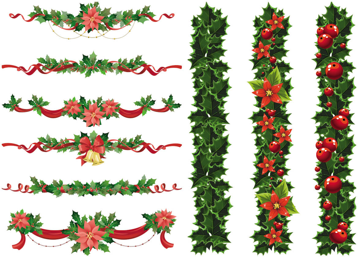 christmas garland free vector - Clip Art Library