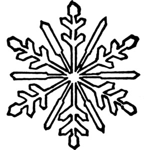 Snowflake clipart free black white 