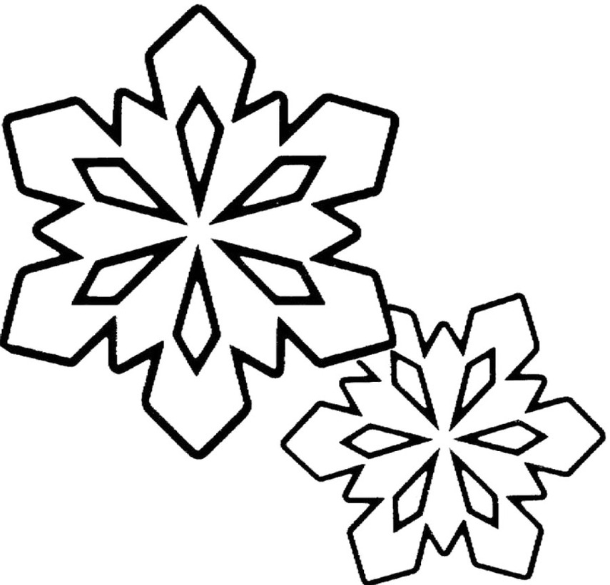 Snowflakes Clipart Black And White 