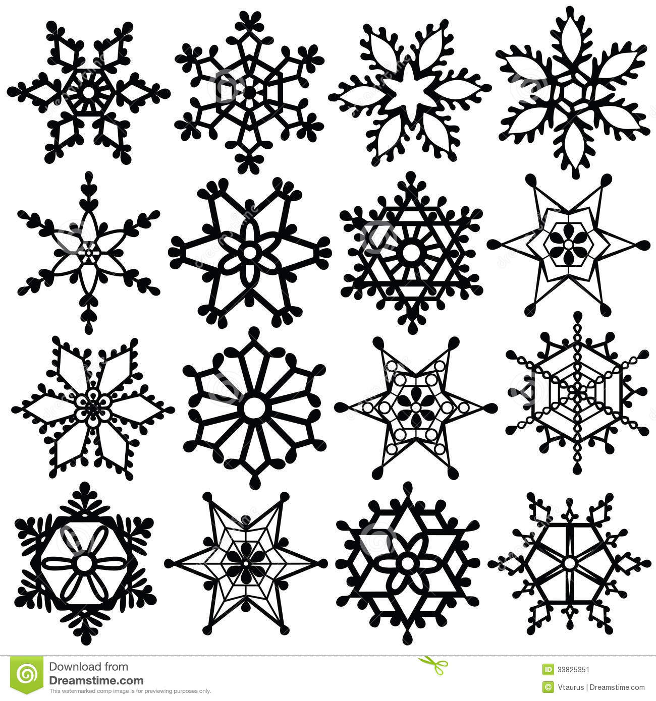 Clipart snowflake black and white 
