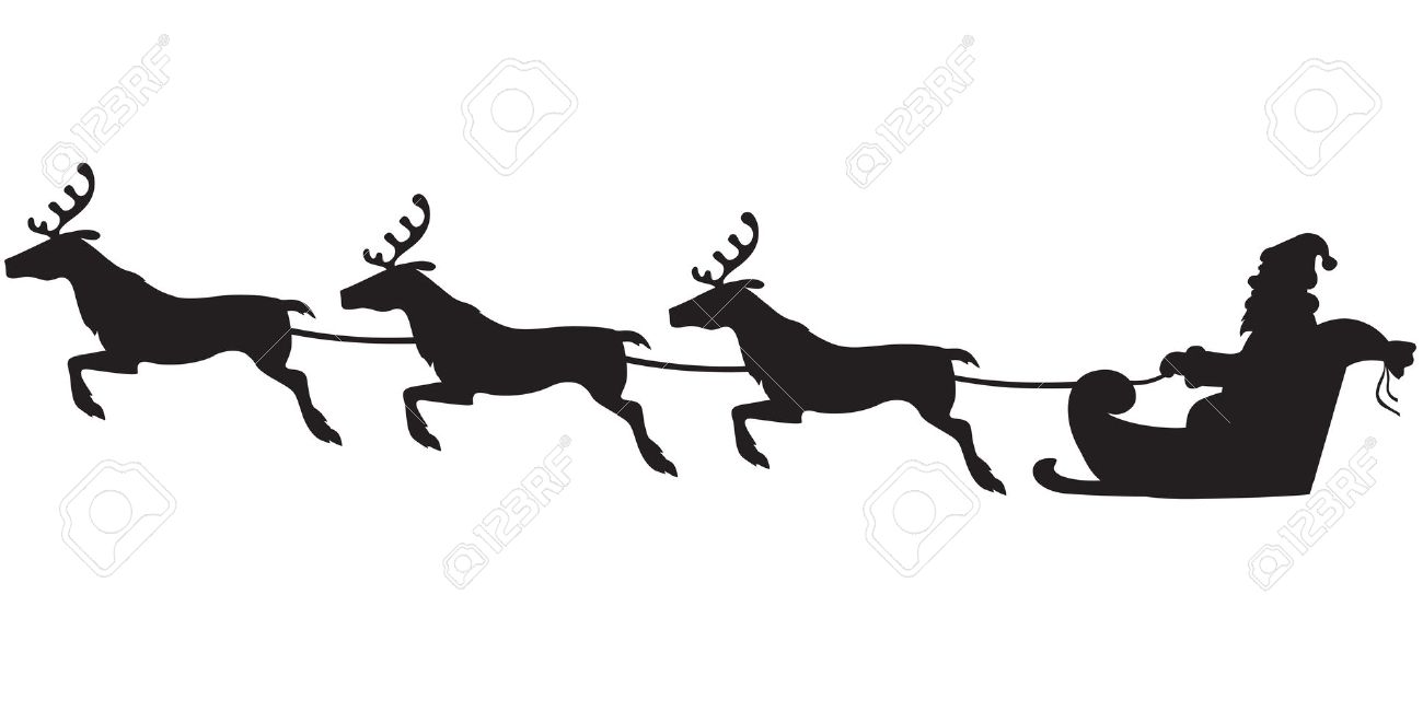36+ Reindeer Pulling Sleigh Clipart 