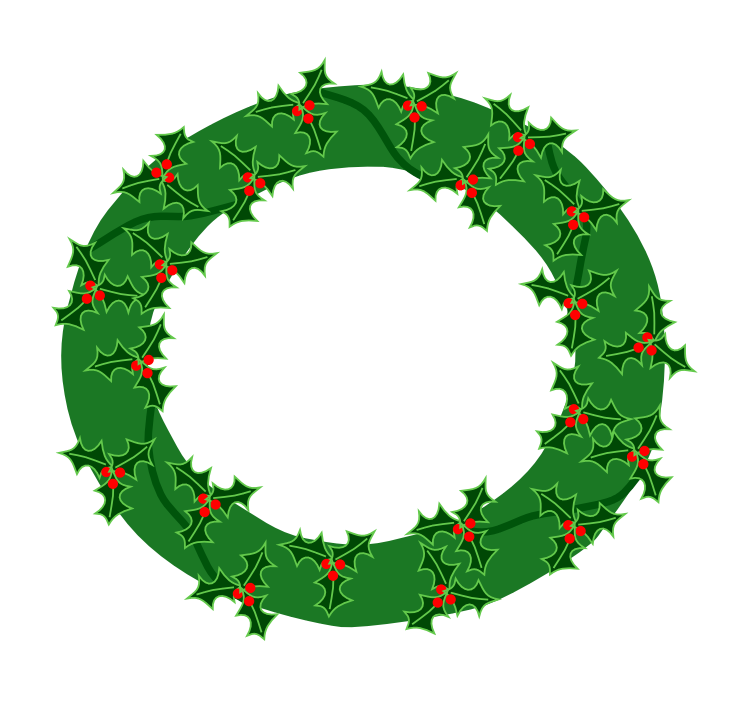 Free Christmas Wreath Clipart 