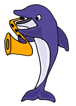 funny dolphin cartoon