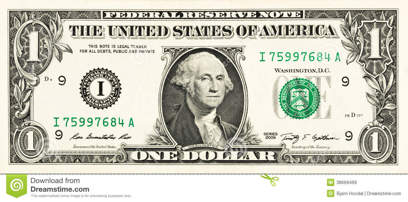 One Dollar Bill Printable - Printable World Holiday