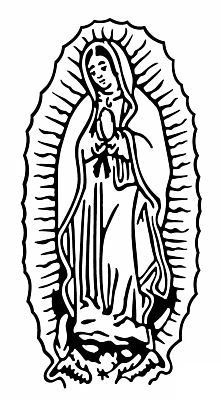 Virgin Mary Black And White Clip Art