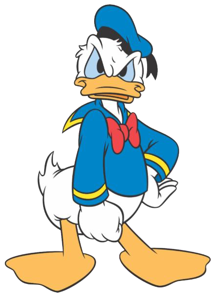 Donald Duck Angry Clipart 