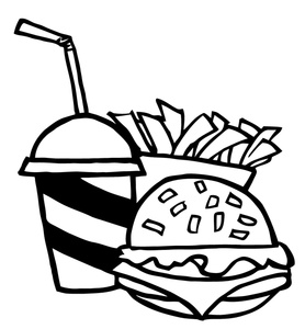Drink Black And White Clipart 