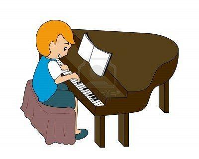 Playing Piano Clipart 