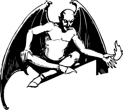 Black and White Devil Clip Art – Clipart Free Download 