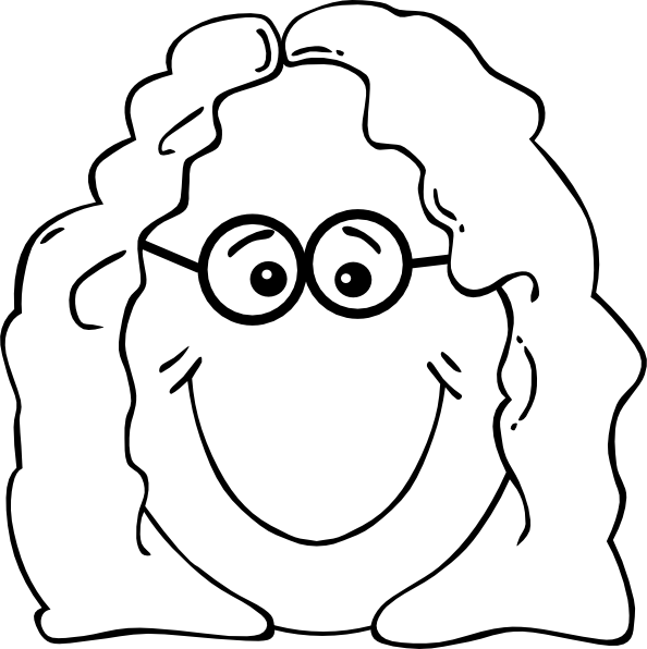 Lady Face Glasses Clip Art at Clker 