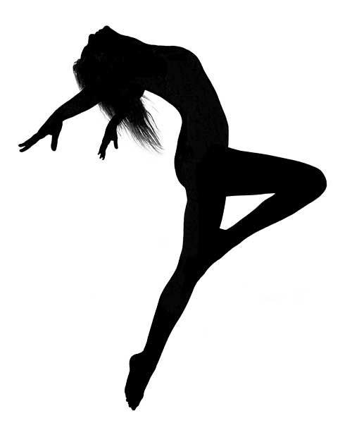 Dancing woman clipart silhouettes 