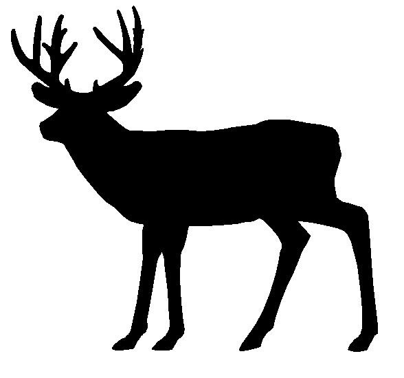Ful body reindeer silhouette clipart 