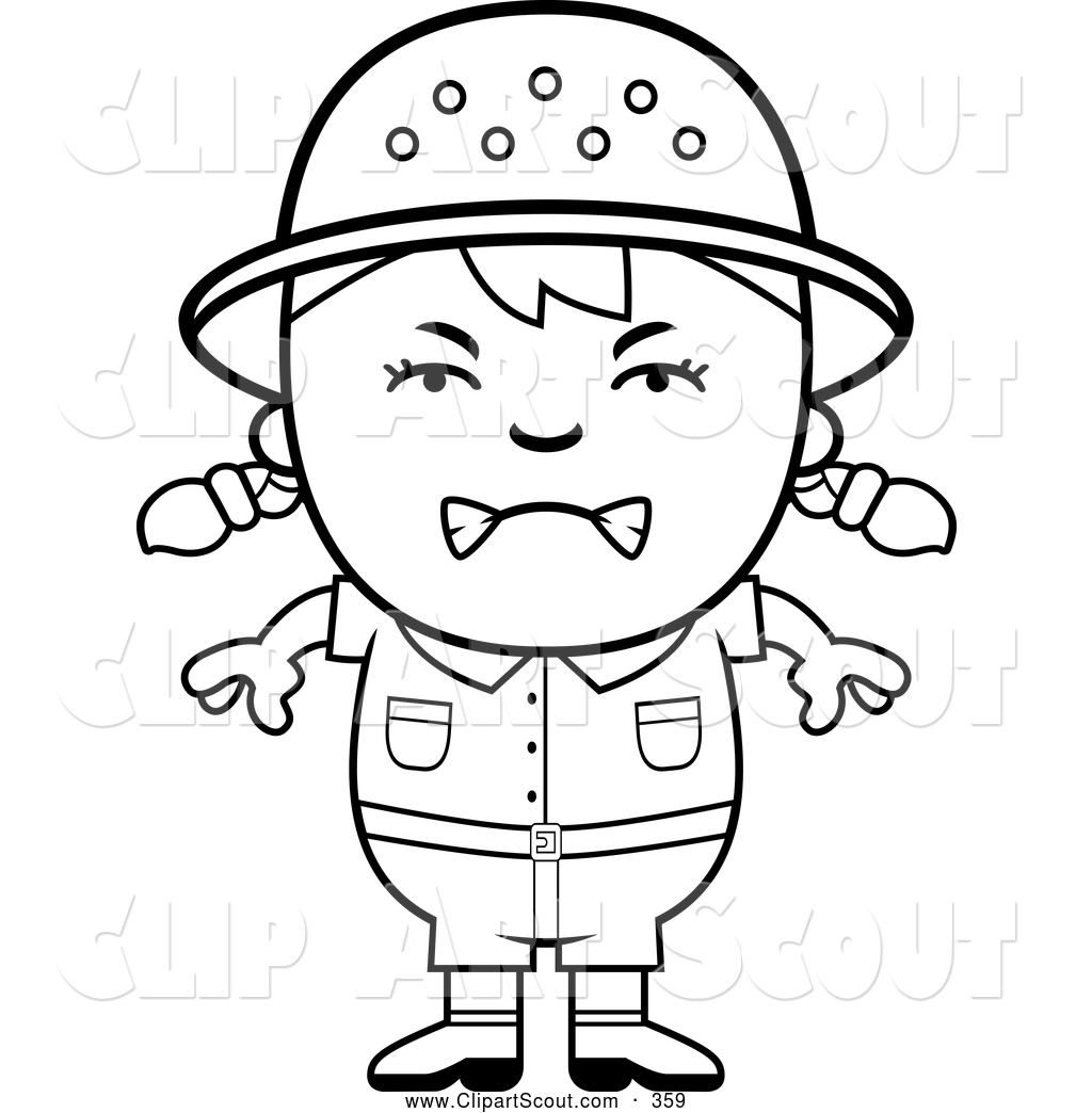angry black and white clip art