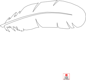 Feather outline clip art 