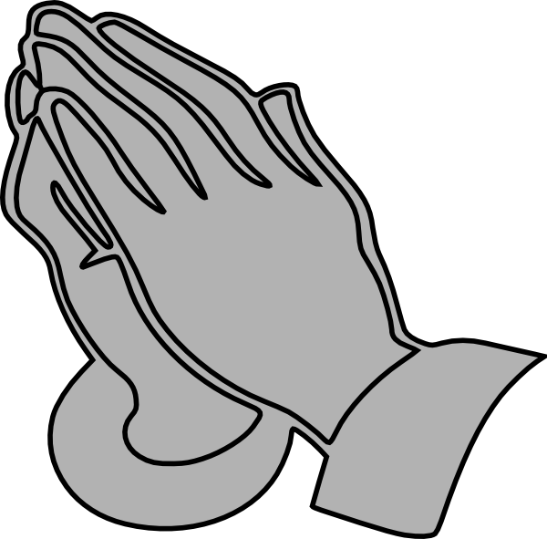 Gray Praying Hands Clip Art at Clker 