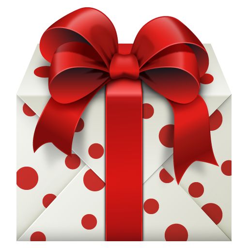 White Gift Box with Red Bow PNG Picture 