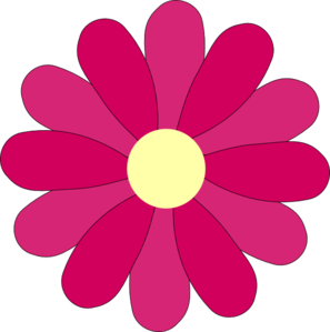 Pink flower clipart png 