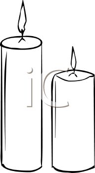 Votive candle clipart black and white 