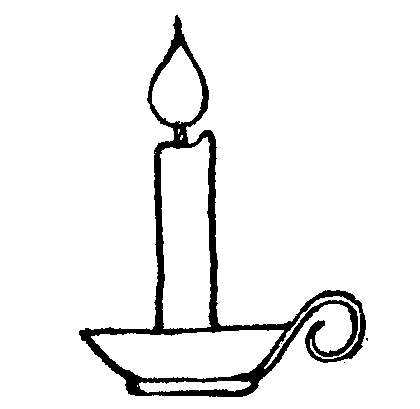 Votive candle clipart black and white 
