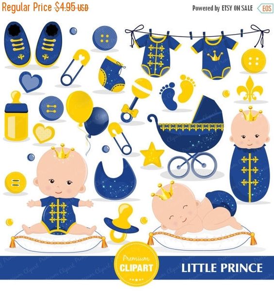 prince baby shower clip art