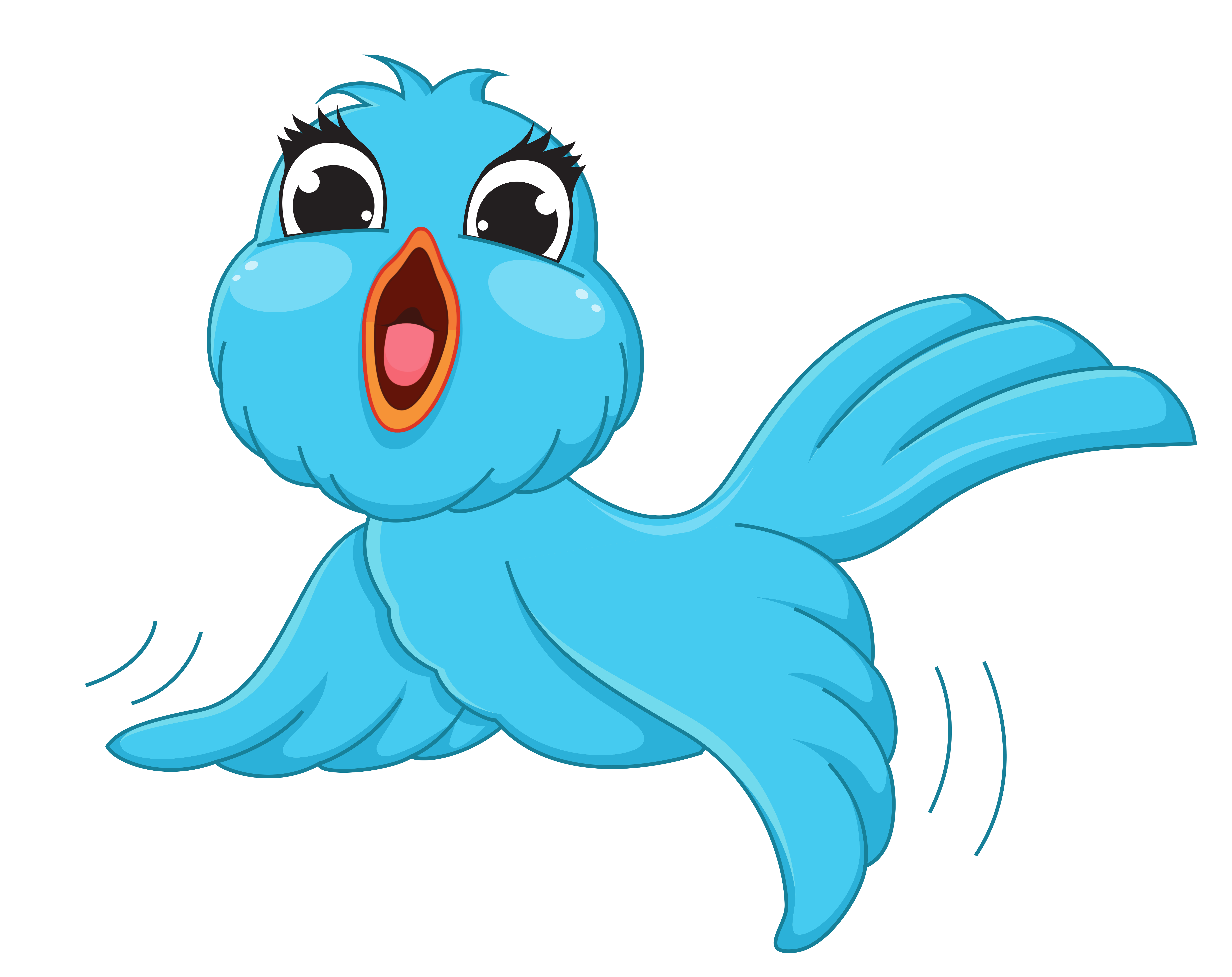 Transparent Blue Bird PNG Cartoon Picture 