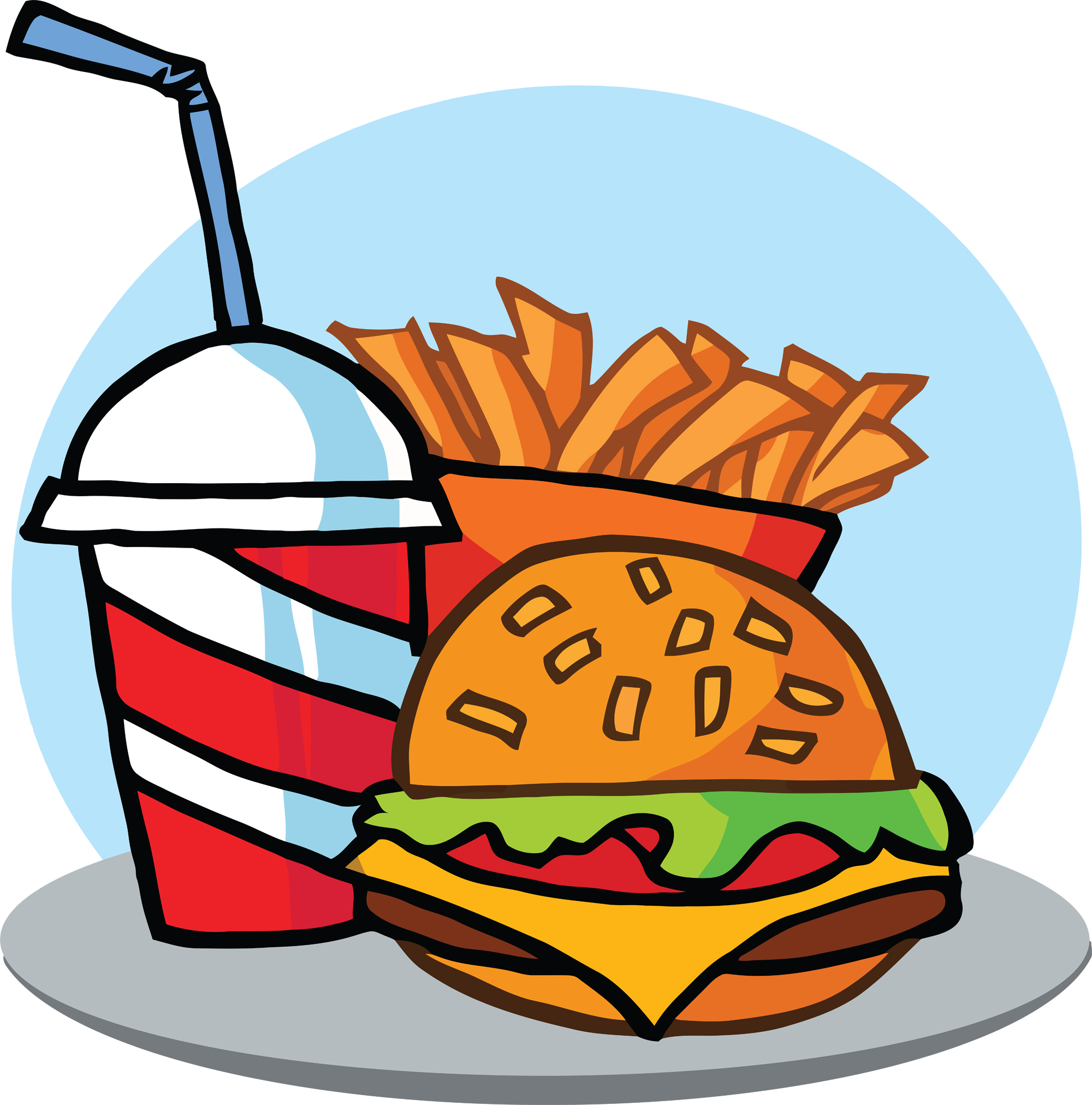hand drawn colorful junk food icon 6475542 Vector Art at Vecteezy-saigonsouth.com.vn