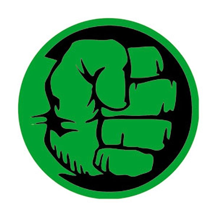Hulk logo clipart black and white 