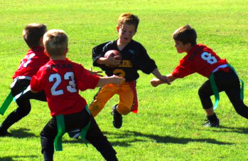 kids playing flag football - Clip Art Library