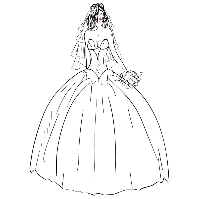 CLIPART WEDDING DRESS 
