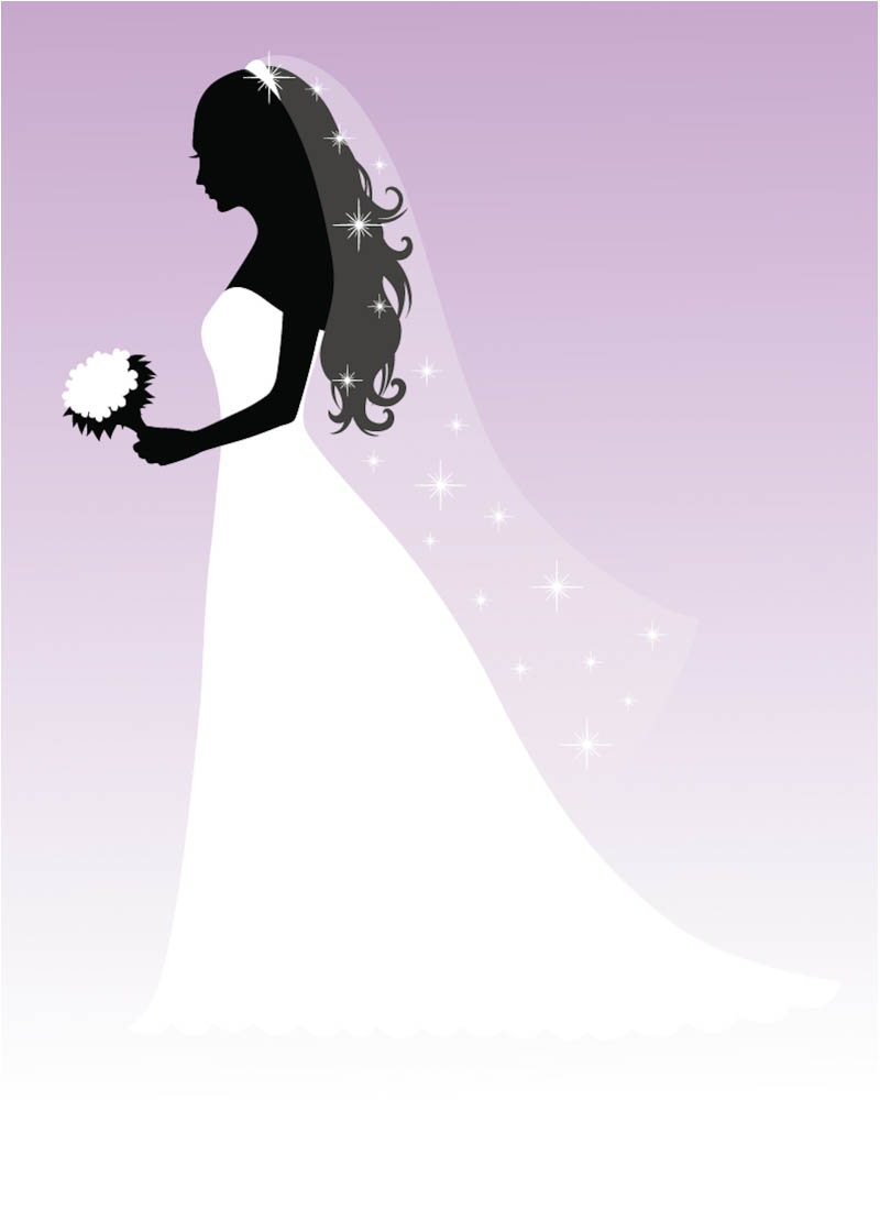 Bride dress clipart silhouette 