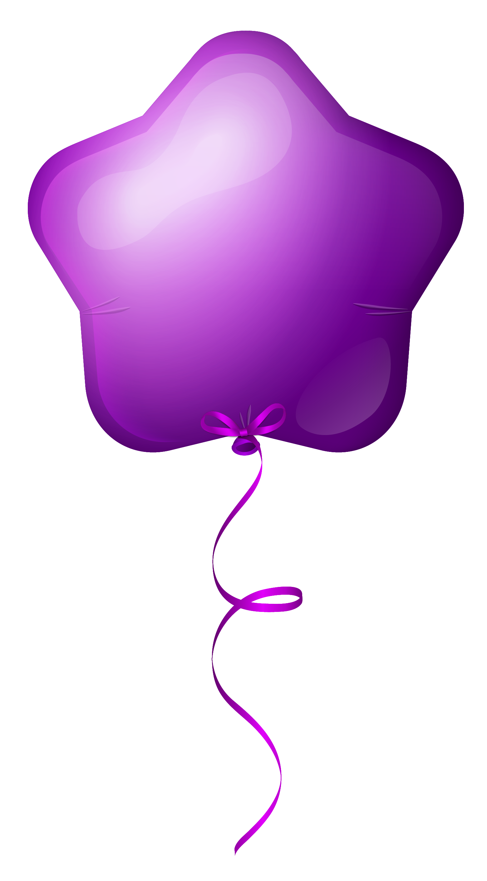 Purple Star Balloon PNG Clipart Image 