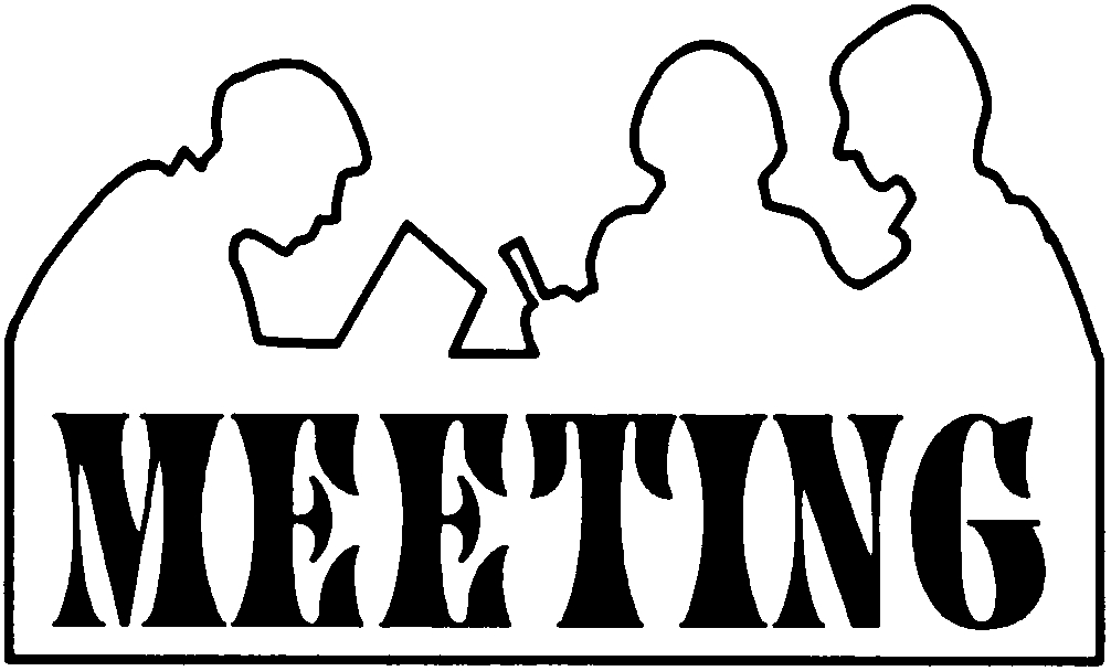staff meeting clipart black and white cross