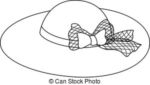 Black and white hat clipart 