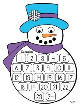 9 December Calendar Cliparts