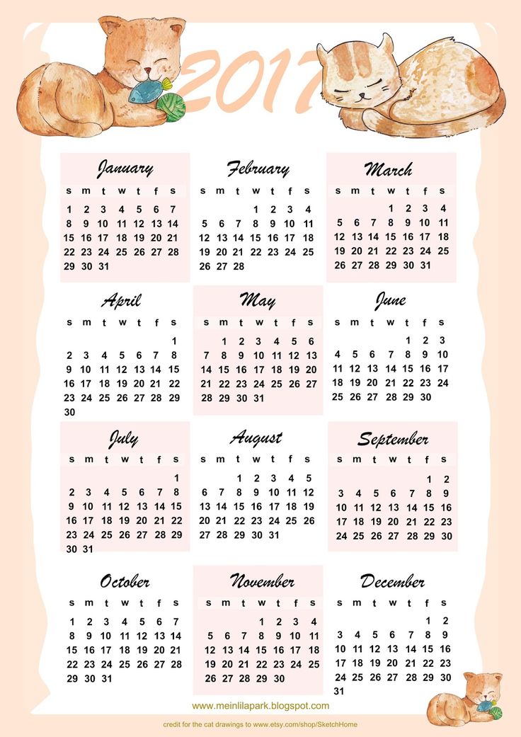 draw so cute mini 2018 calendar - Clip Art Library